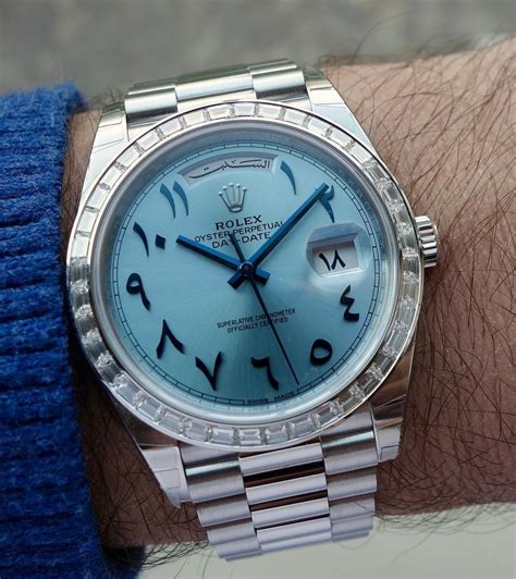 rolex daydate arabic|rolex day date arabic numerals.